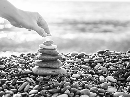 Steine balancieren